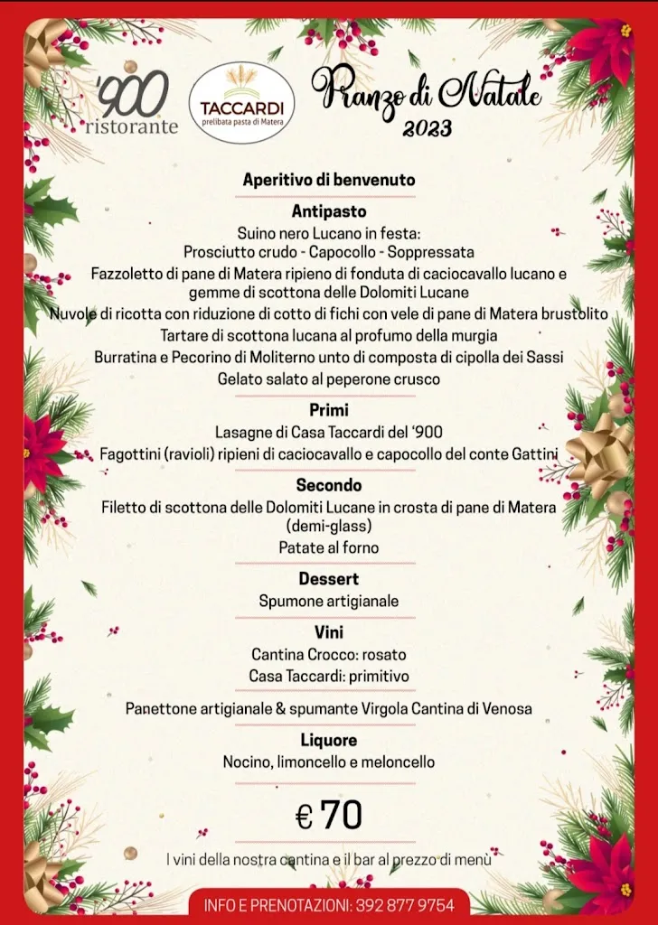 Menu_Ristorante'900 Casa Taccardi_Matera_image_1