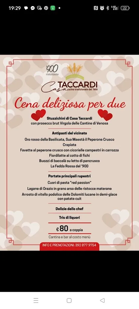 Menu_Ristorante'900 Casa Taccardi_Matera_image_4