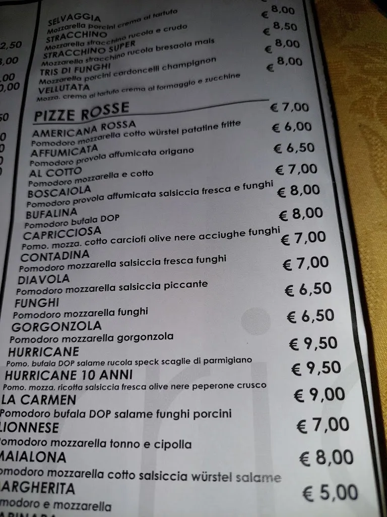 Menu_Ristorante Pizzeria Hurricane Wine & Food Di Carmela & Rosanna Santarsiero Sas_Pignola_image_1