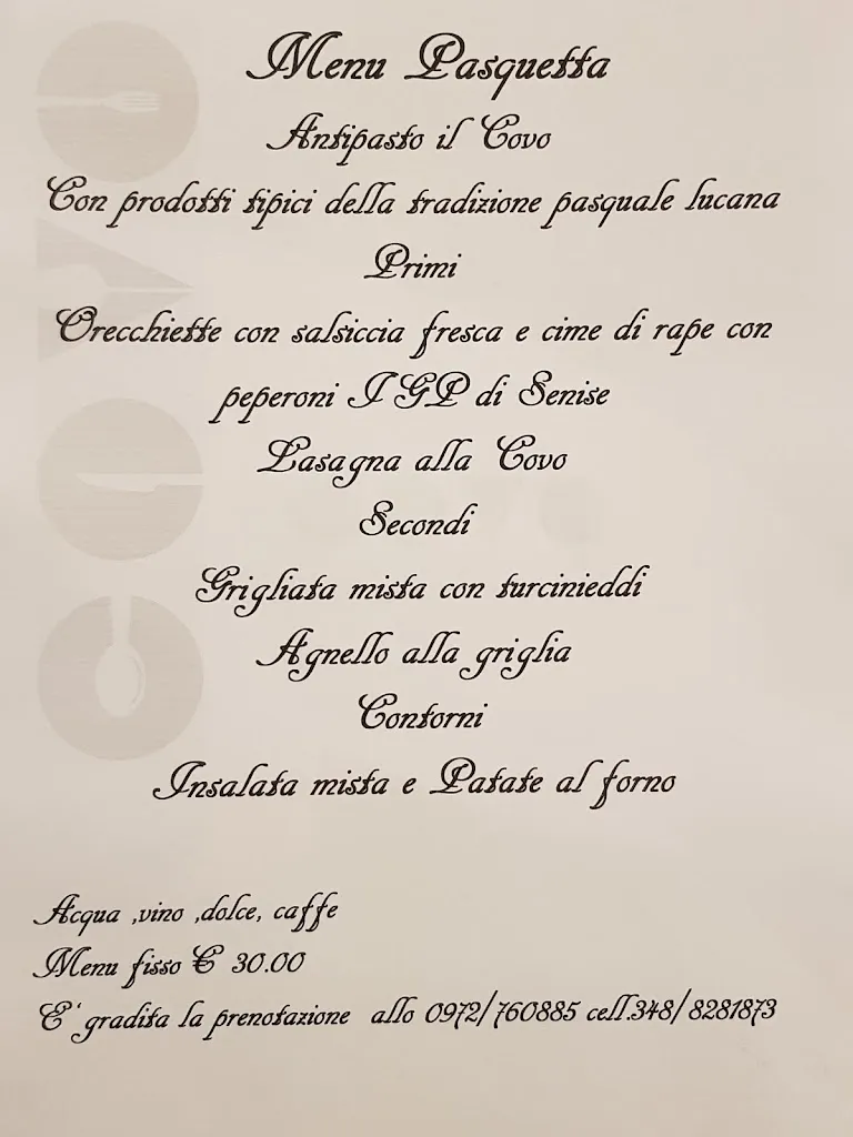 Menu_Il covo degli Artisti del gusto_Rapolla_image_2