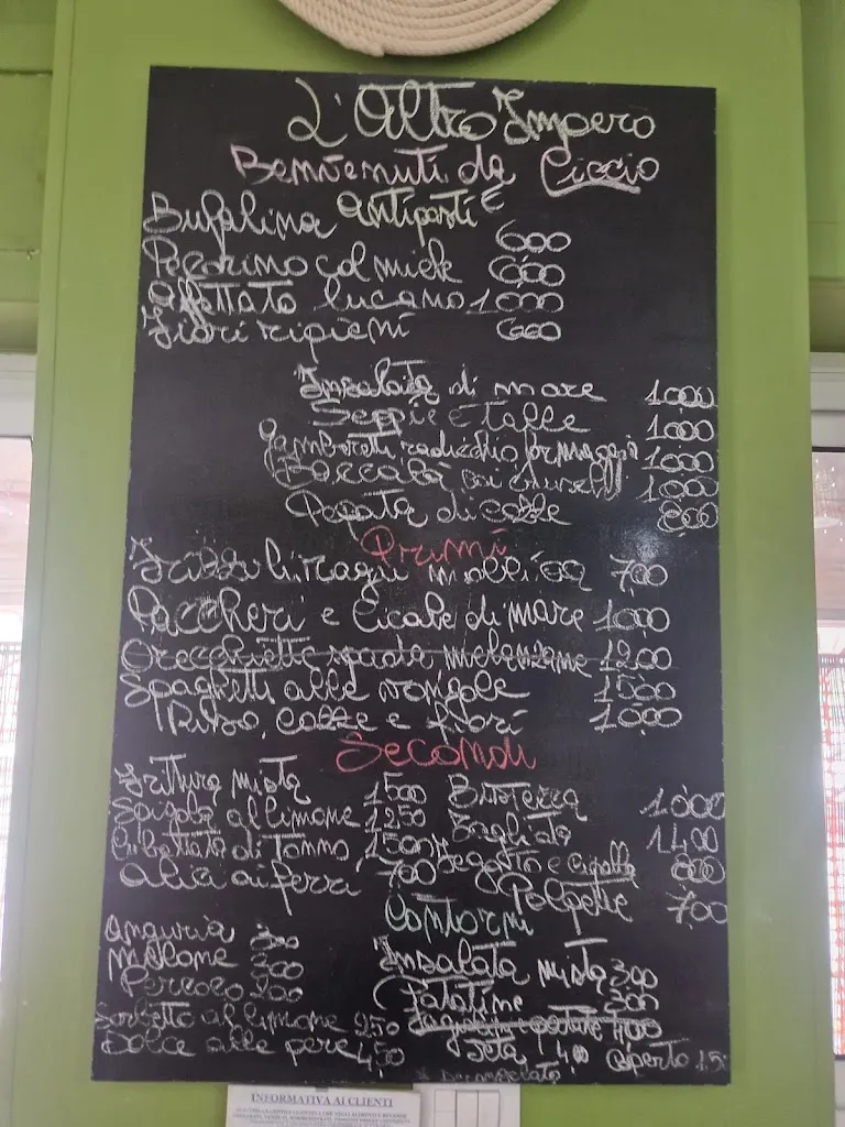 Menu_L'Altro Impero -Trattoria Da Ciccio_Policoro_immagine_1