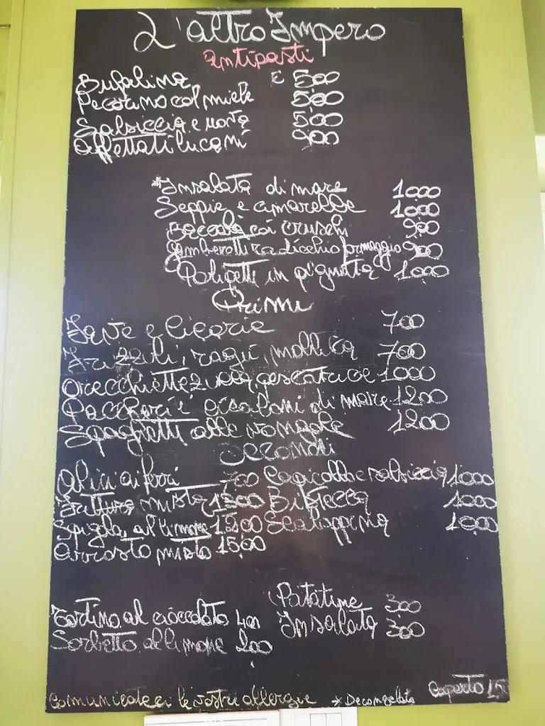 Menu_L'Altro Impero -Trattoria Da Ciccio_Policoro_immagine_3
