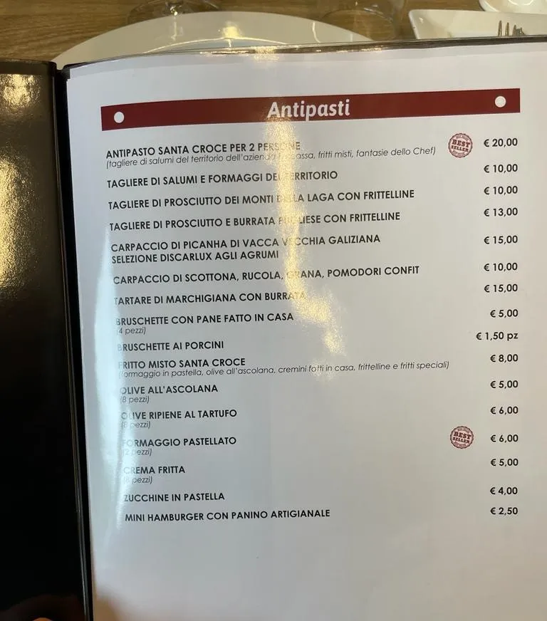 Menu_Ristorante Pizzeria Santa Croce_Civitella del Tronto_image_1