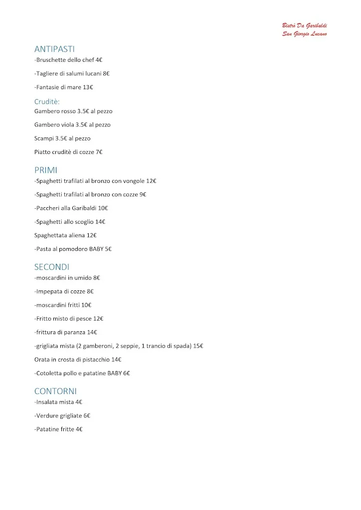 Menu_Bistrò Da Garibaldi_San Giorgio Lucano_image_1