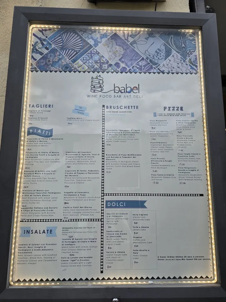 Menu_Babel wine bar bistrò & art_Rivello_image_1