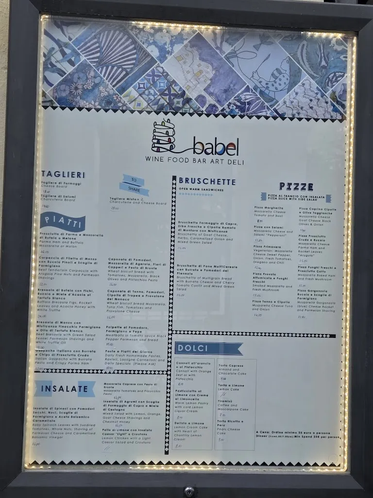 Menu_Babel wine bar bistrò & art_Rivello_image_2