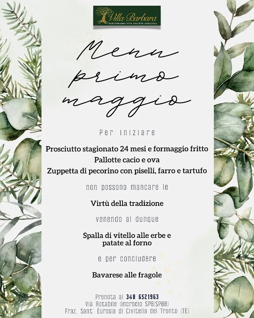 Menu_Villa Barbara Agriturismo Vita società Agricola_Civitella del Tronto_image_1
