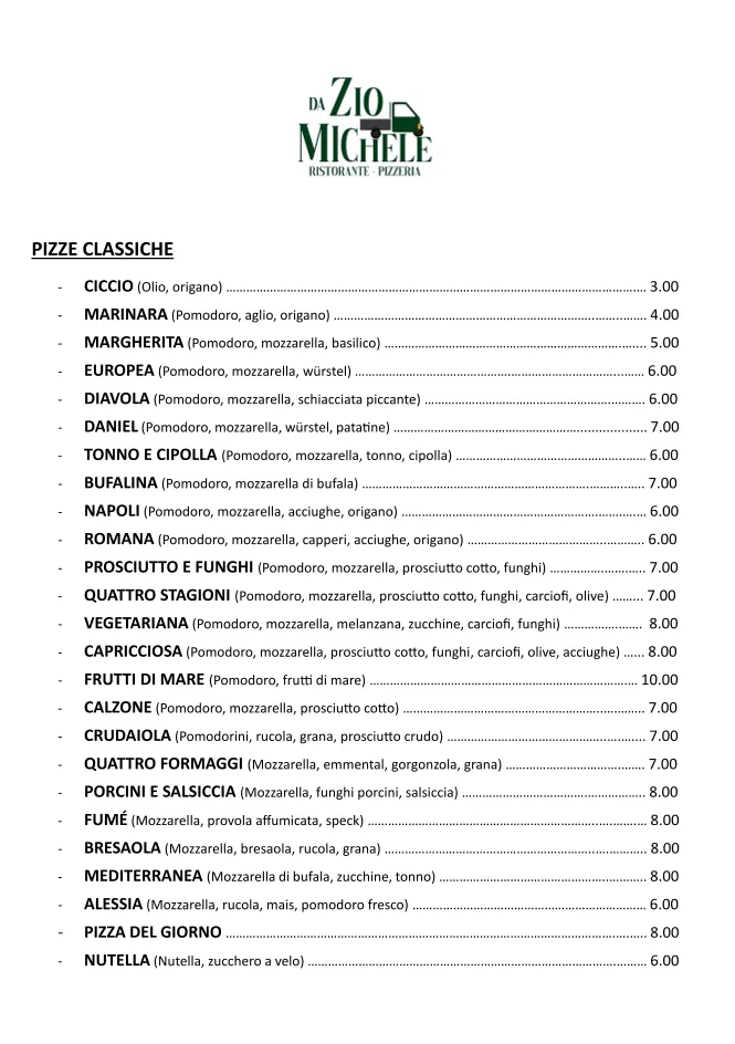 Menu_DA ZIO MICHELE - Ristorante Pizzeria_Senise_image_1
