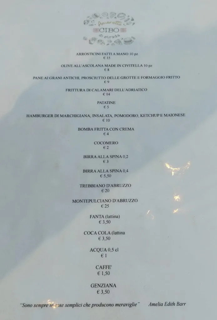 Menü_Amoretto ~ CIBO... di strada_Civitella del Tronto_Bild_1