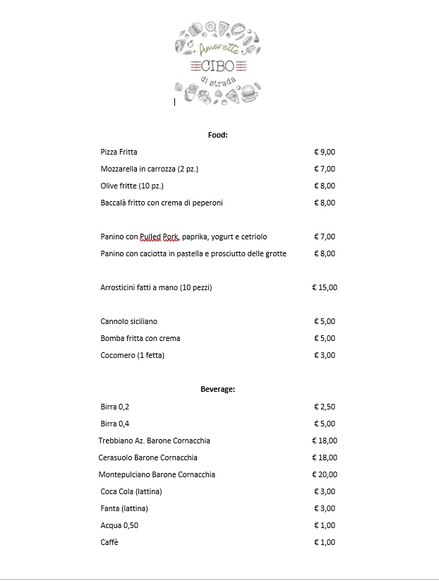 Menü_Amoretto ~ CIBO... di strada_Civitella del Tronto_Bild_4