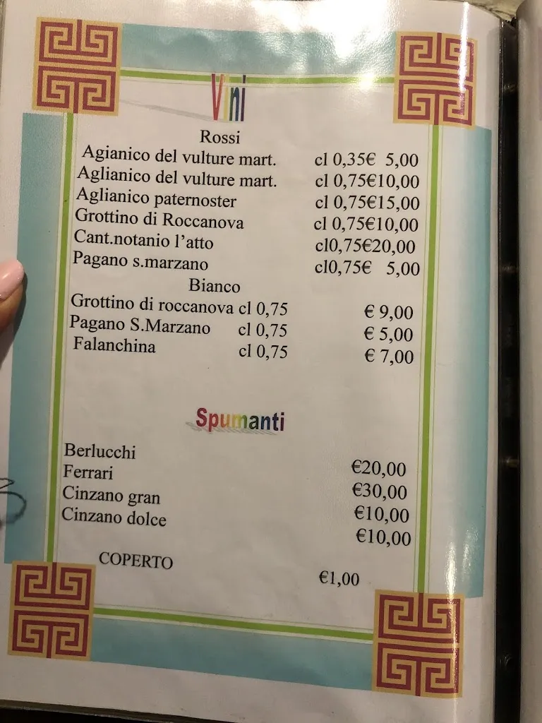 Menu_Bar - Ristorante - Pizzeria - Cocal Di Fronzaroli Fortunata_Spinoso_image_1