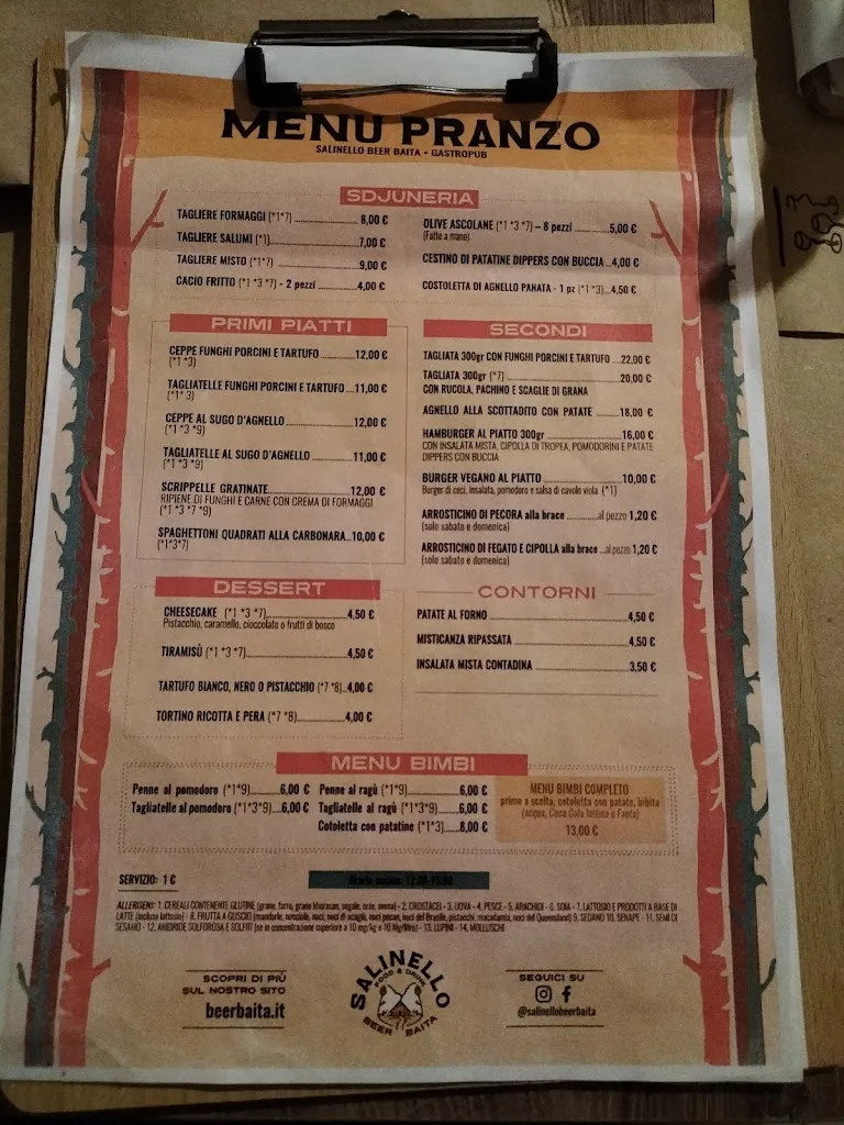 Menu_Salinello Beer Baita_Civitella del Tronto_image_2