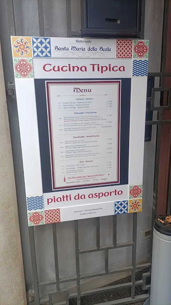 Menu_RISTORANTE SANTA MARIA DELLA SCALA_Venosa_image_1