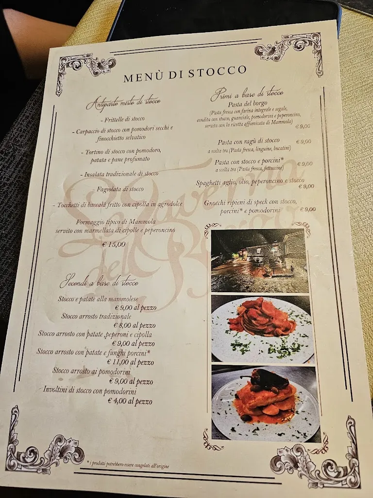 Menü_La Taverna del Borgo_Agnana Calabra_Bild_1