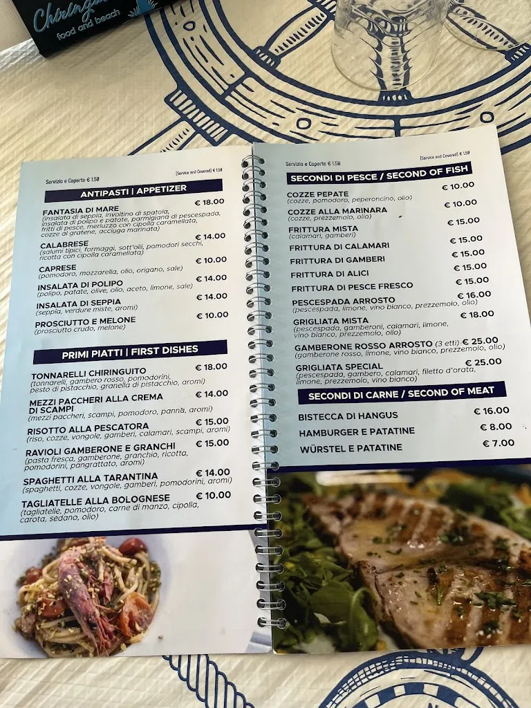Menu_Lido Chiringuito 