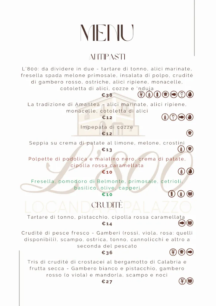 Menu_L'800 - Locanda a palazzo_Amantea_image_1