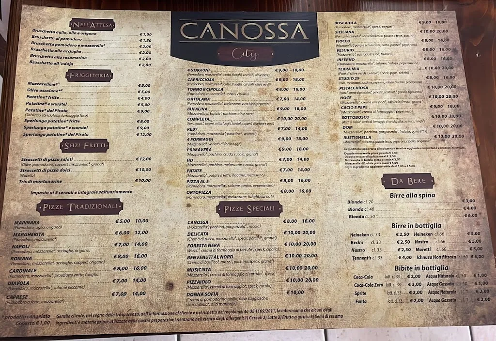Menu_LA CANOSSA - PIZZERIA - ROSTICCERIA_Amantea_image_1