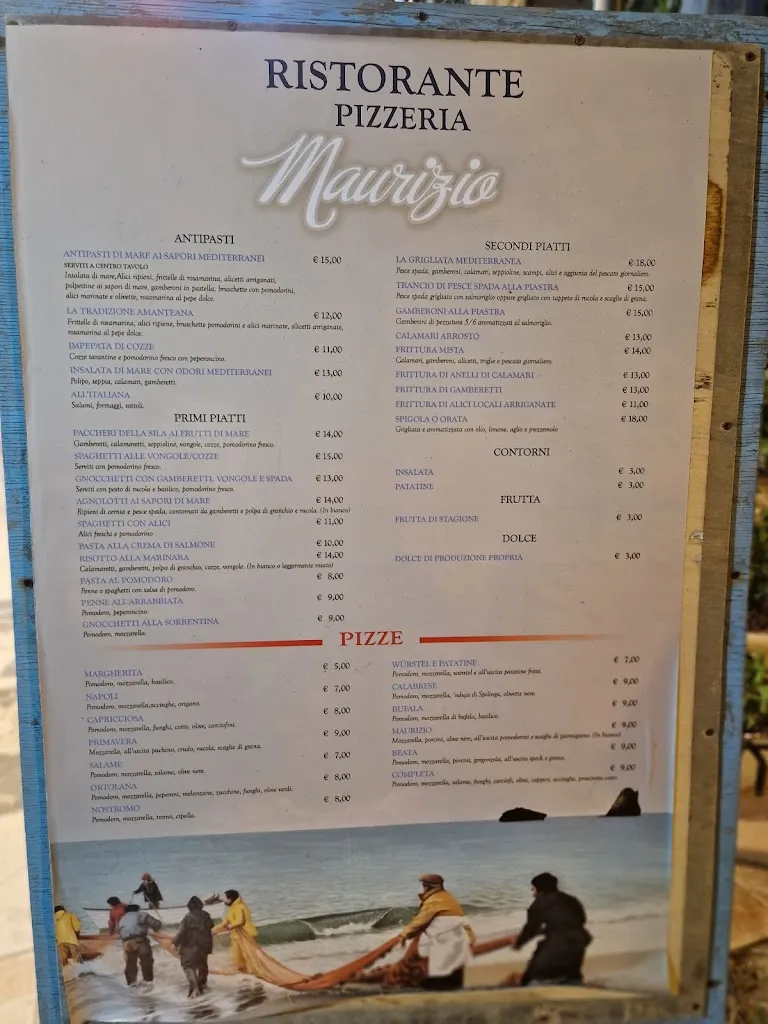 Menu_DA MAURIZIO - Pizzeria / Ristorante_Amantea_image_1