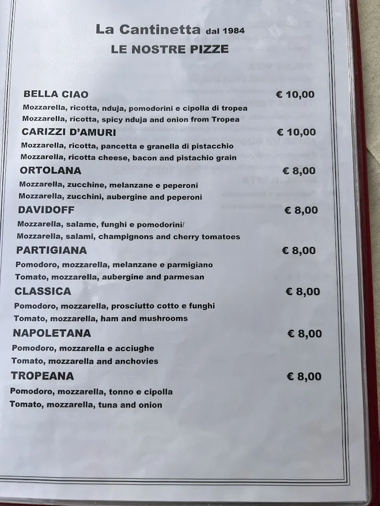 Menü_La Cantinetta - Cucina tipica - Enoteca e pizza_Badolato_Bild_3