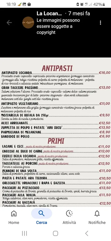 Menu_La Locanda Rende - Ristorante Pizzeria Pinseria_Arcavacata_image_1