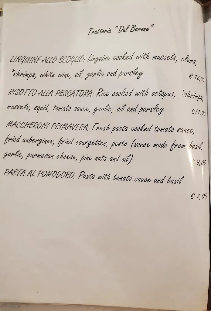 Menu_Ristorante trattoria 