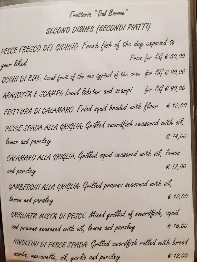 Menu_Ristorante trattoria 