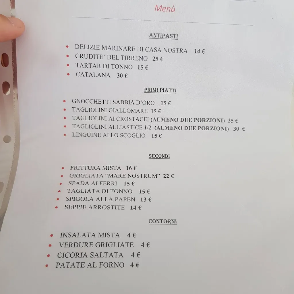 Menu_Sabbia d'Oro Restaurant_Belvedere Marittimo_image_1