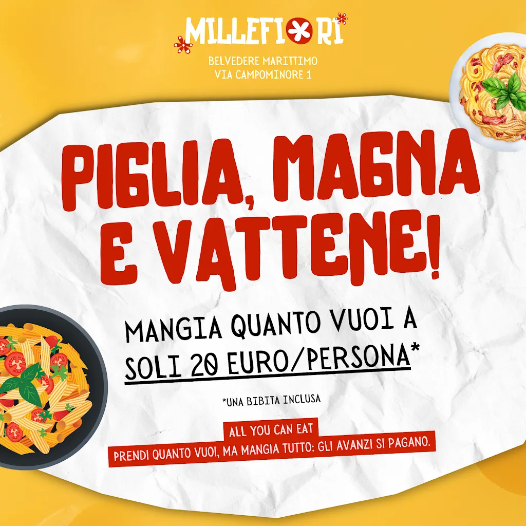 Menü_Ristorante Millefiori - All You Can Eat_Belvedere Marittimo_Bild_1