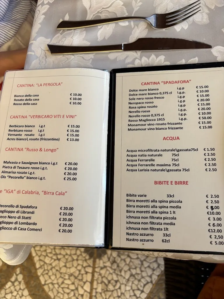 Menu_La Pergola, Ristorante, pizzeria braceria_Belvedere Marittimo_image_1