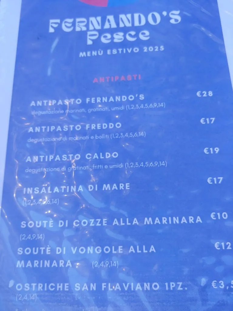 Menu_Fernando's Pesce_Cologna Spiaggia_image_2
