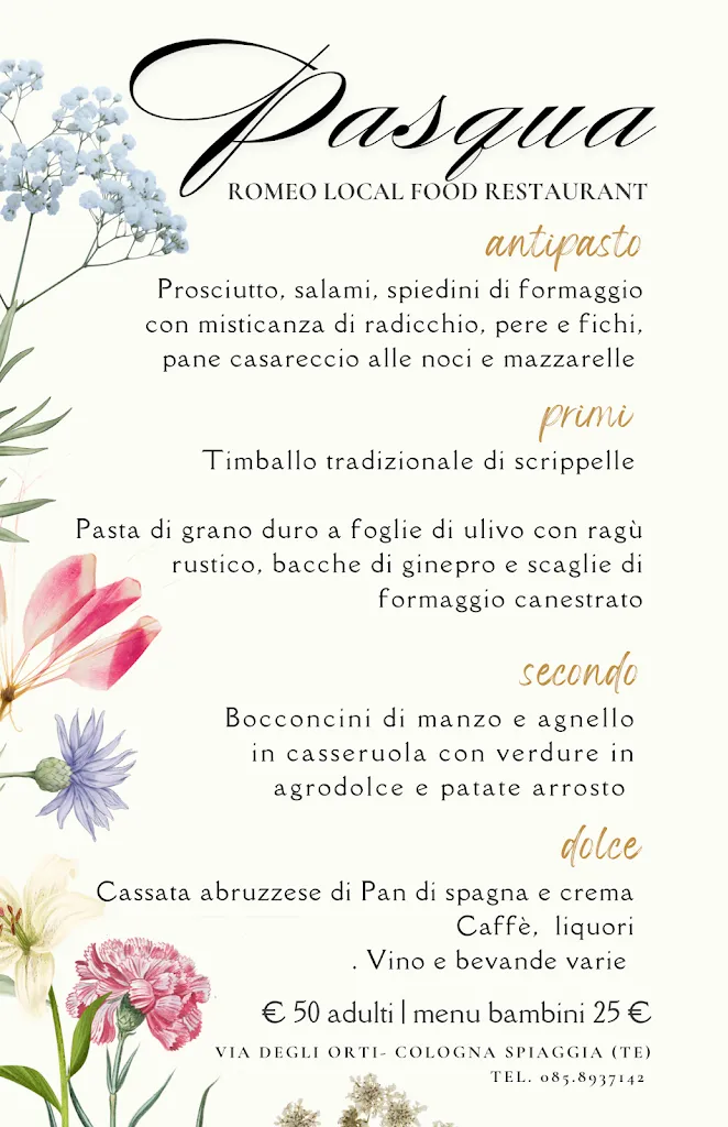 Menu_Ristorante Romeo_Cologna Spiaggia_image_1