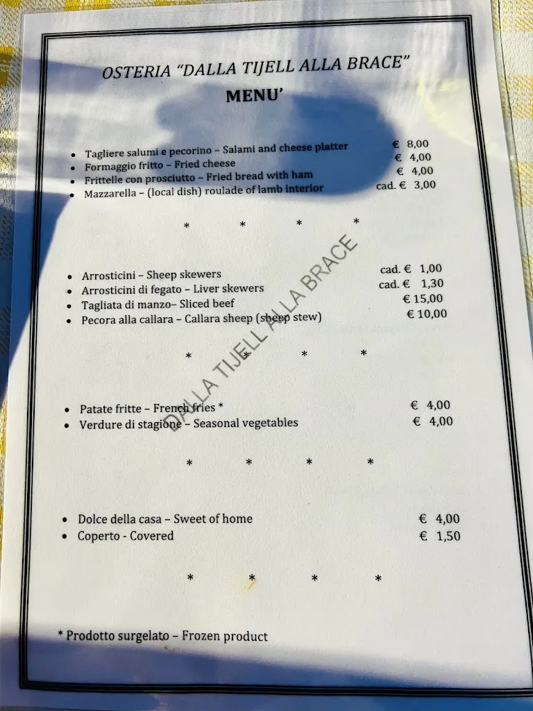 Menu_OSTERIA DALLA TIJELLA ALLA BRACE !_Cologna Spiaggia_immagine_2