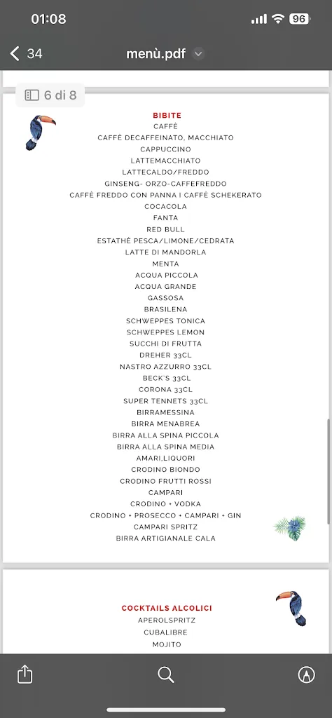 Menu_Paradise beach_Briatico_image_4