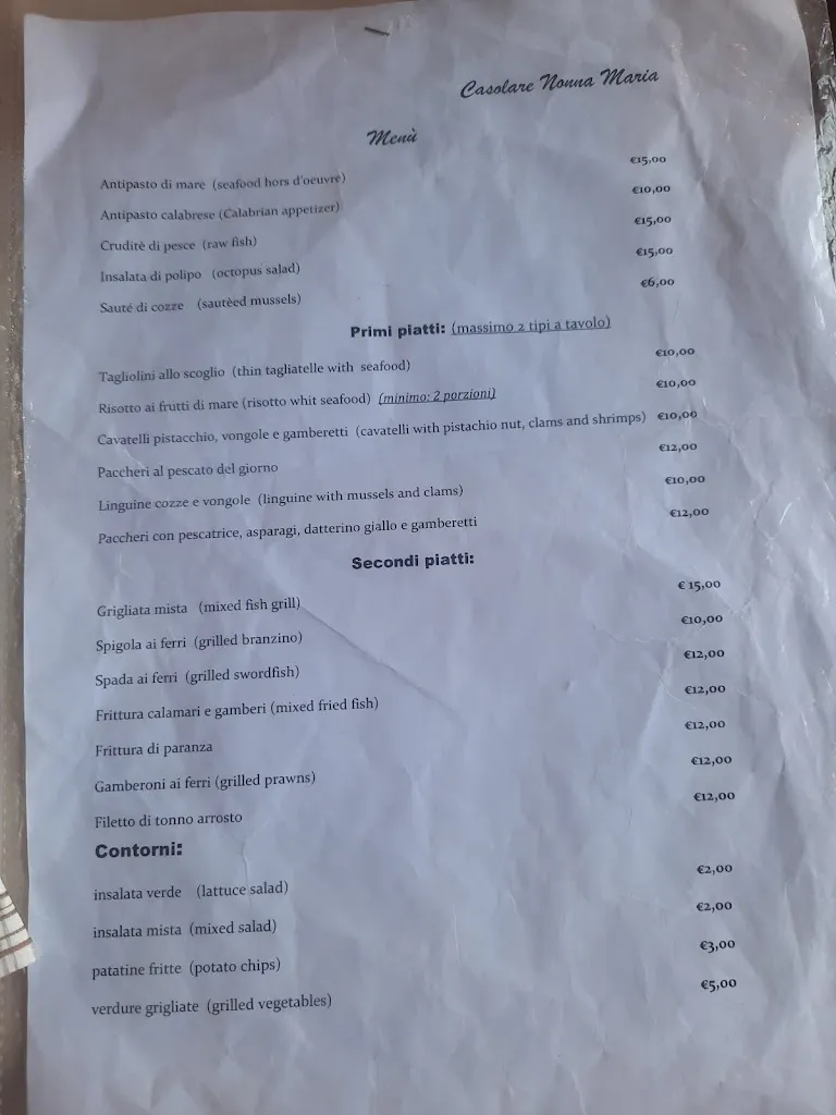 Menu_Il Casolare di Nonna Maria_Capo Rizzuto_image_2