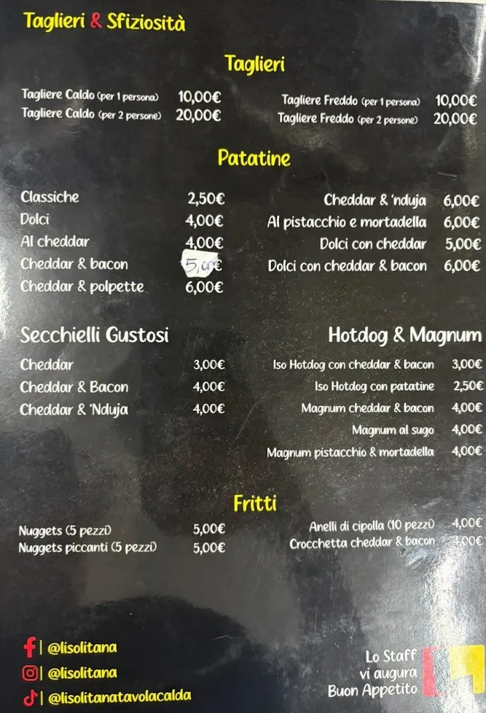 Menu_L'Isolitana | pizzeria forno a legna / PANINOTECA SMASH BURGER/gastronomia/bar_Capo Rizzuto_image_1