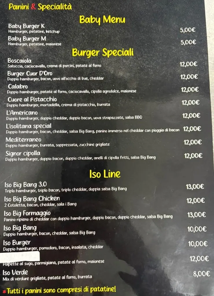 Menu_L'Isolitana | pizzeria forno a legna / PANINOTECA SMASH BURGER/gastronomia/bar_Capo Rizzuto_image_2