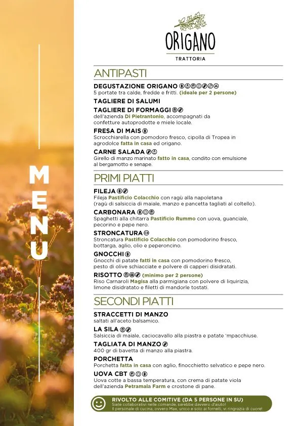 Menu_Origano Trattoria_Carpanzano_image_2