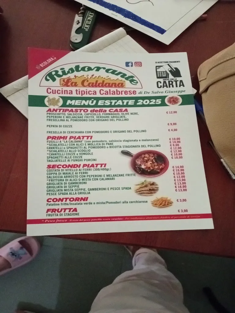 Menu_La Caldana_Cerchiara di Calabria_image_1