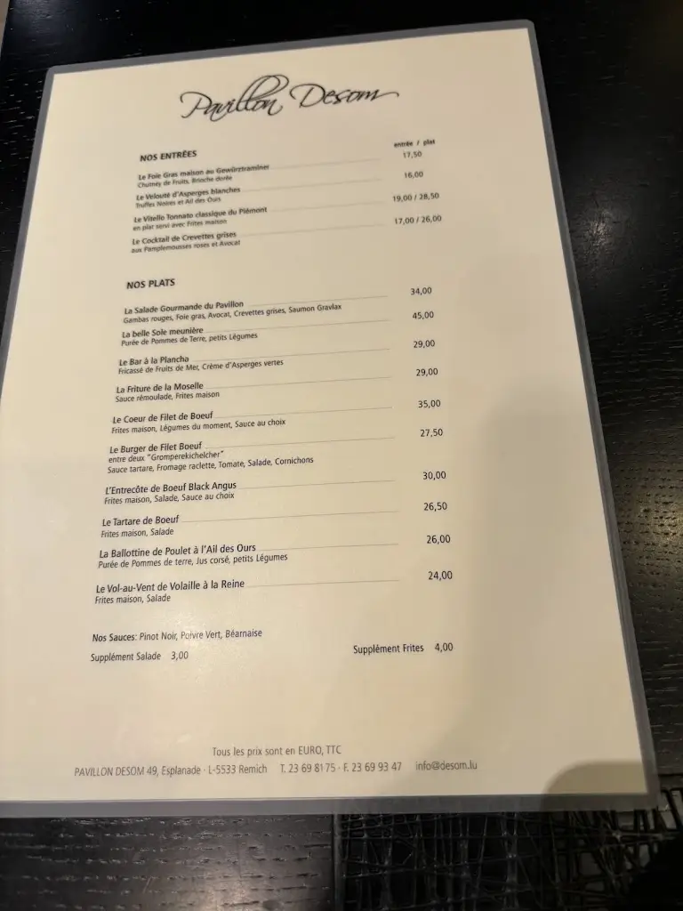Menu_Pavillon Desom_Remich_imagen_3