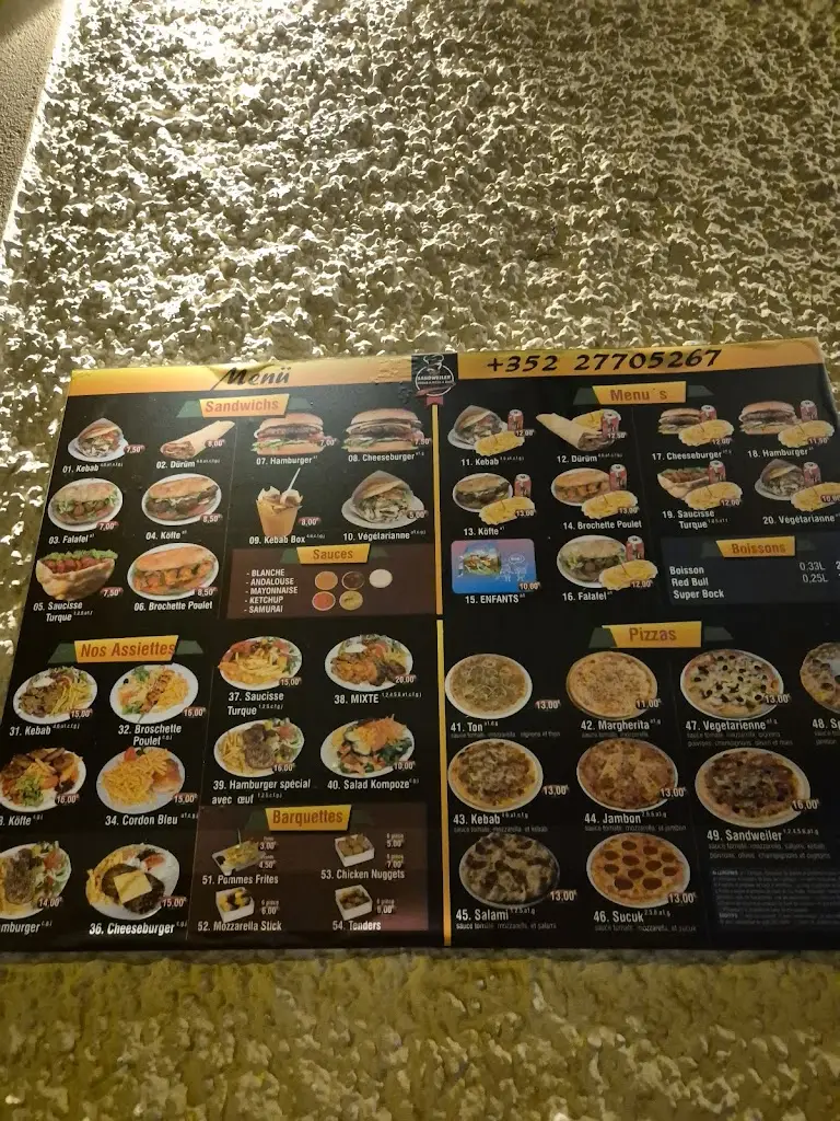 Menu_Sandweiler kebab pizza bar_Sandweiler_imagen_2