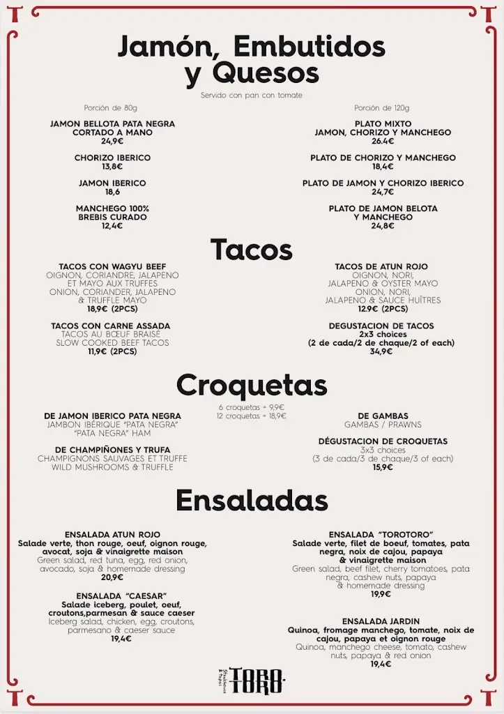 Menu_Restaurant ToroToro_Sandweiler_image_2