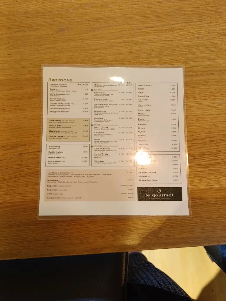 Menu_Restaurant Le Gourmet_Junglinster_imagen_4