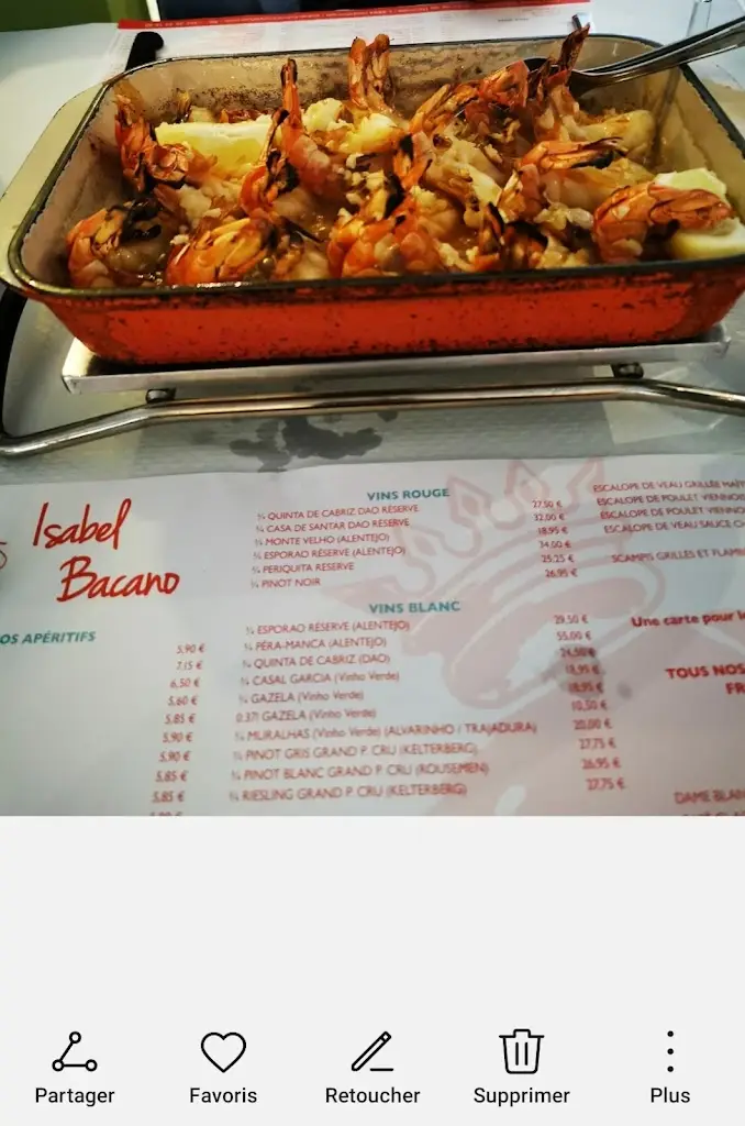 Menu_Chez Isabel Bacano Sàrl_Hesperange_imagen_3