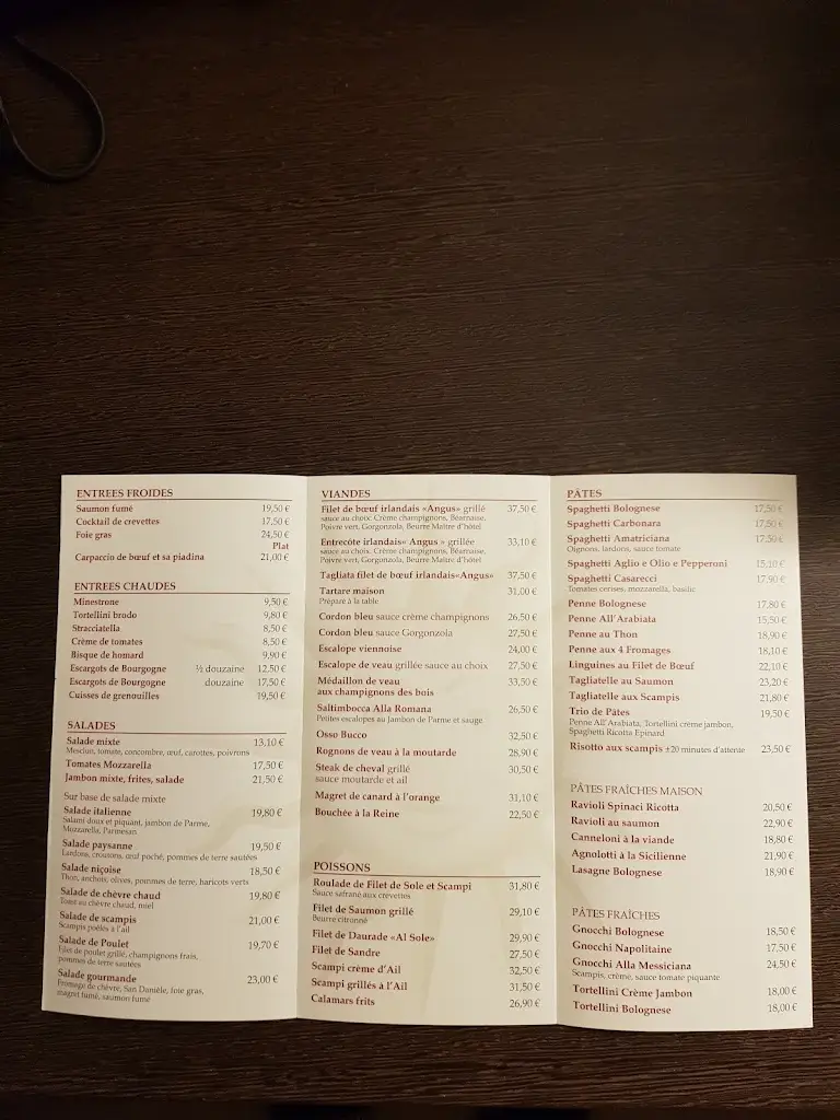 Menü_Restaurant Al Sole_Hesperange_Bild_1