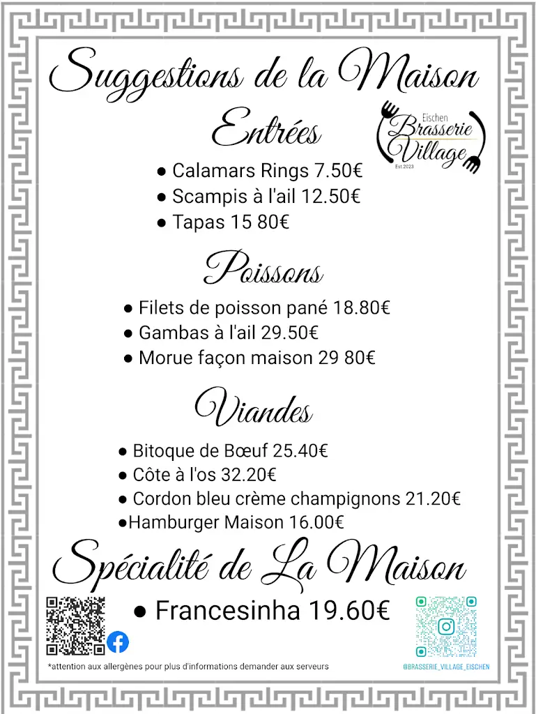 Menu_Brasserie du village D'Eischen_Eischen_imagen_1