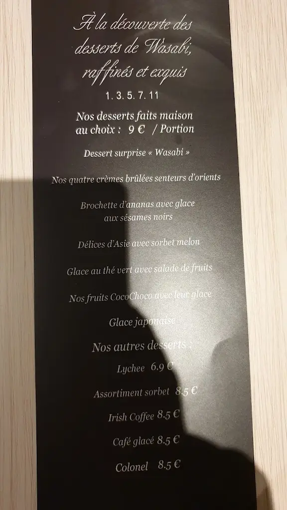 Menü_Restaurant Asiatique Wasabi_Moutfort_Bild_4