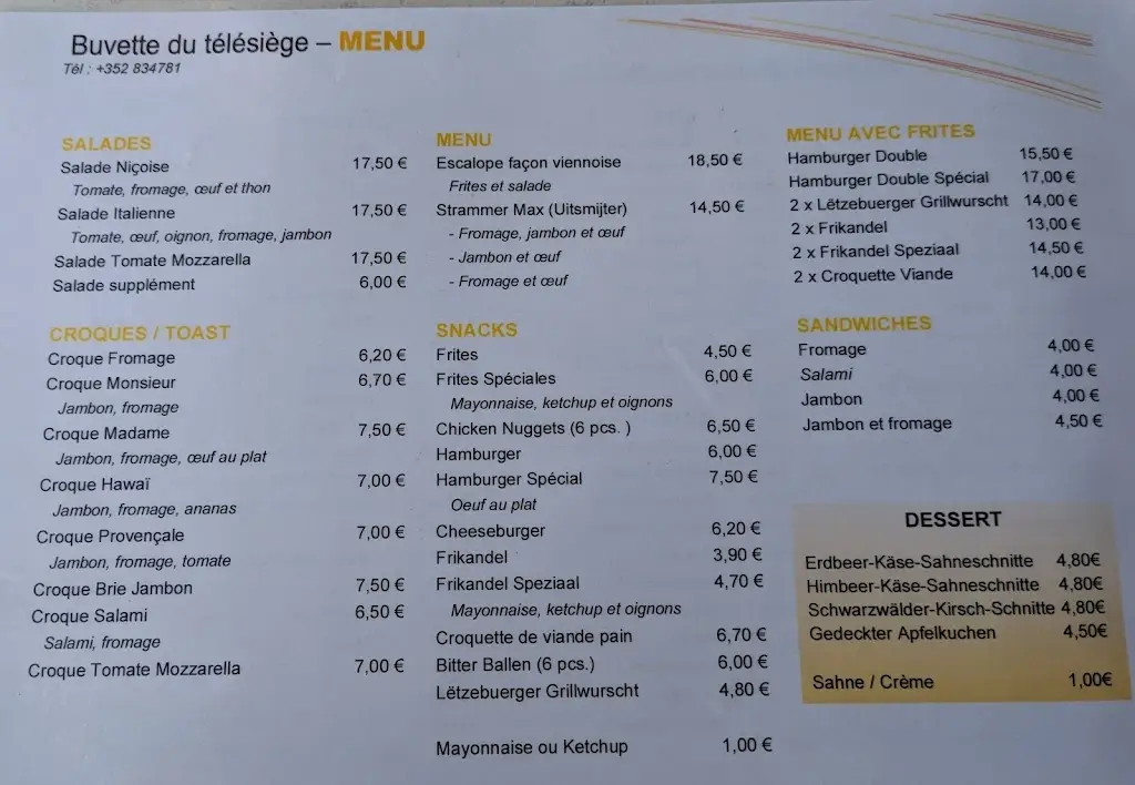 Menu_Buvette du télésiège_Vianden_imagen_1