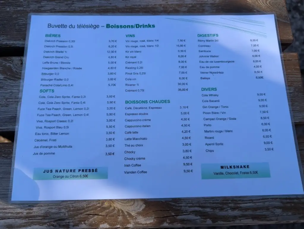 Menu_Buvette du télésiège_Vianden_imagen_3