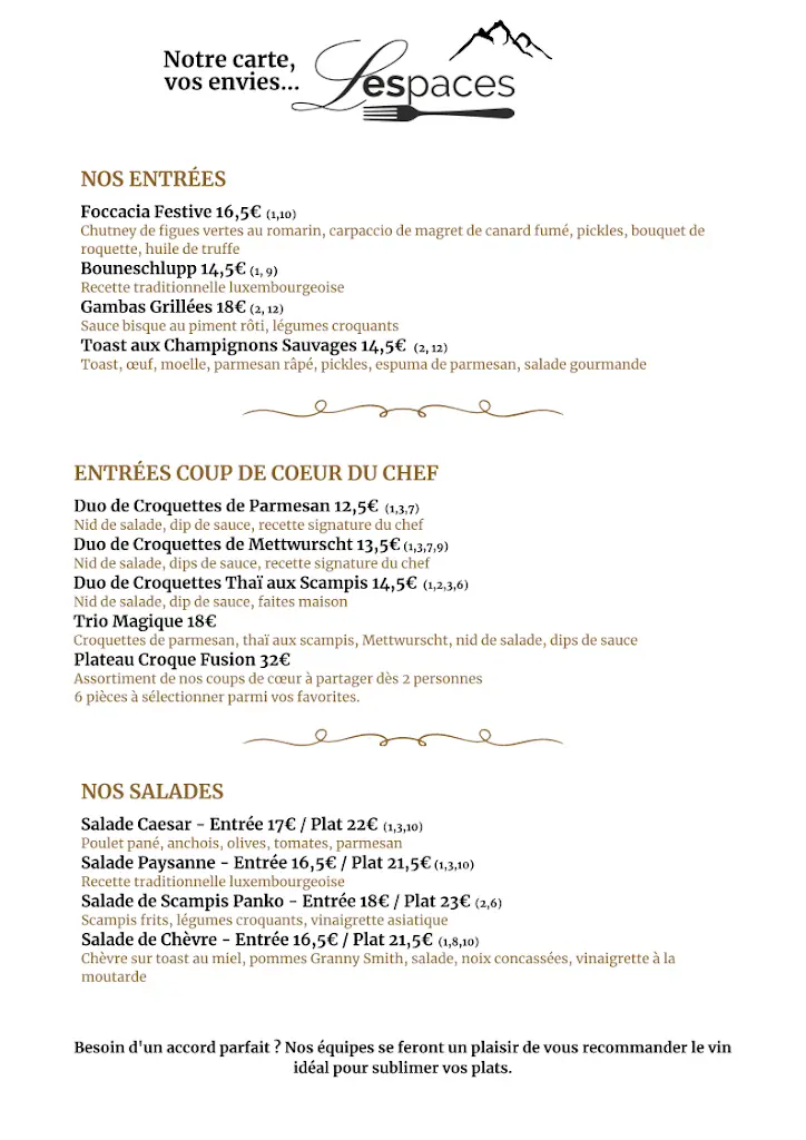 Menu_Restaurant Les Espaces_Weiler-la-Tour_image_4
