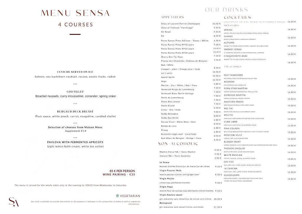 Menu_SENSA - Restaurants & Lounge Bar_Weiswampach_image_3